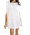 Champagne Tower Shoulder Pad Tank Dress - White