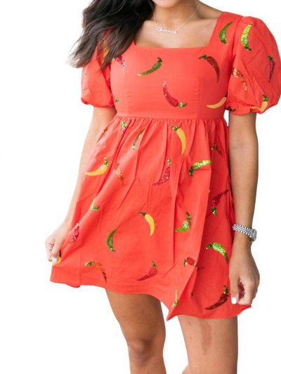 QUEEN OF SPARKLES Chili Pepper Dress In Red product