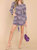 Denim Tweed Poof Sleeve Dress - Multi