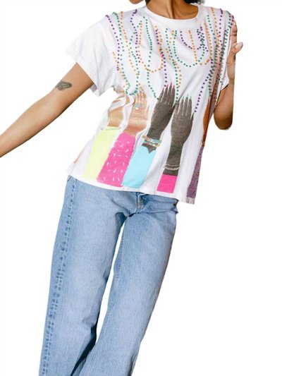 QUEEN OF SPARKLES Hands Catching Beads Tee product