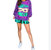 Mardi Gras Foil Sweatshirt In Purple - Purple