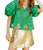 Shamrock Peplum Top In Green - Green