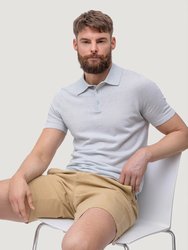 Cashmere & Linen Polo Shirt - Menthol