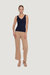 Cashmere Ribbed Tank - Navy