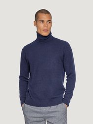 Cashmere Turtleneck Sweater - Navy