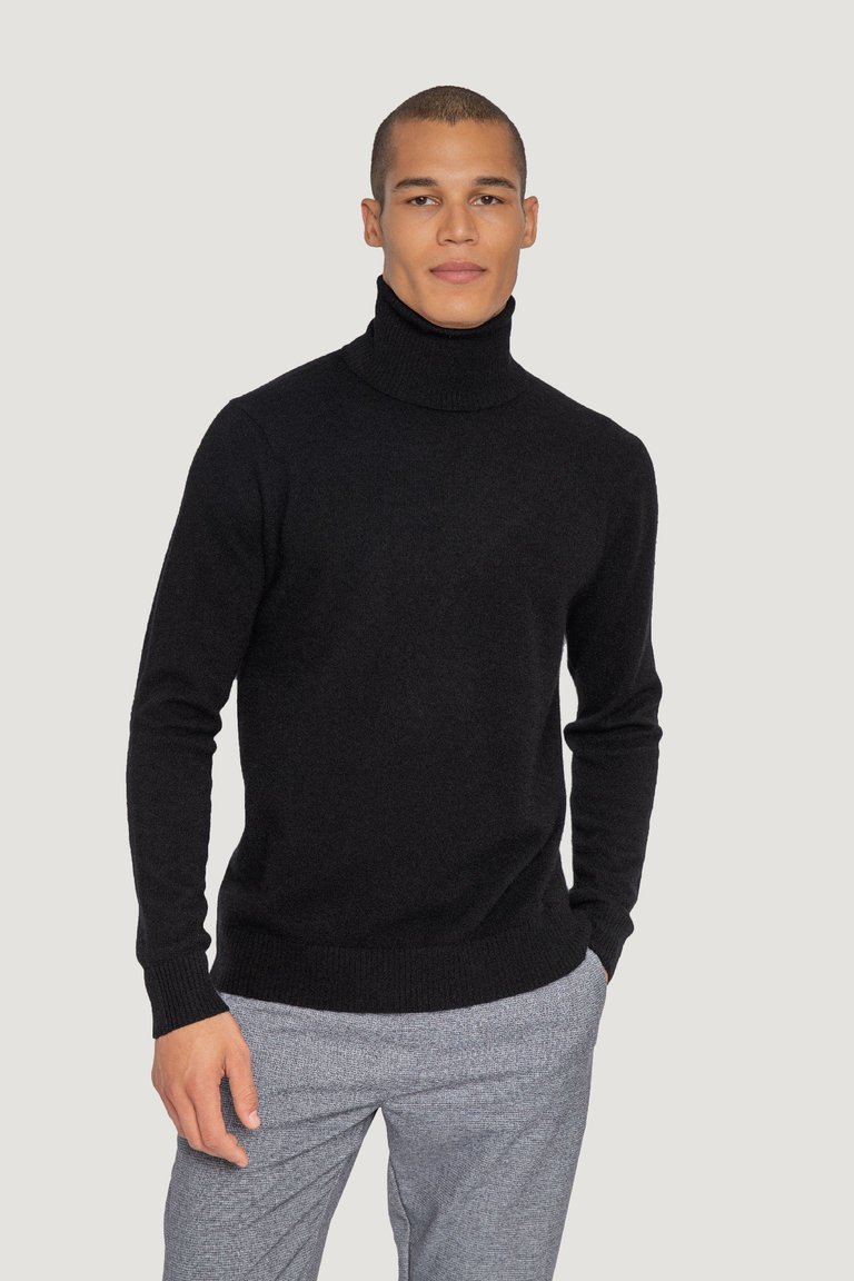 Cashmere Turtleneck Sweater - Black