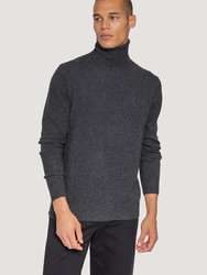 Cashmere Turtleneck Sweater - Charcoal