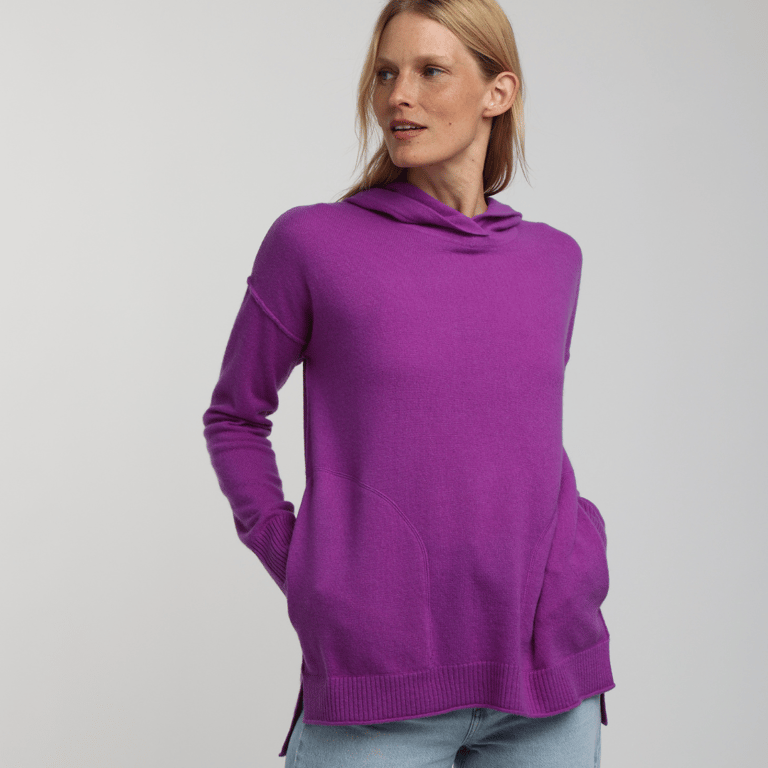 Chandra Cashmere Hoodie - French Violet