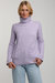Double Pocket Cashmere Turtleneck Sweater - Lilac