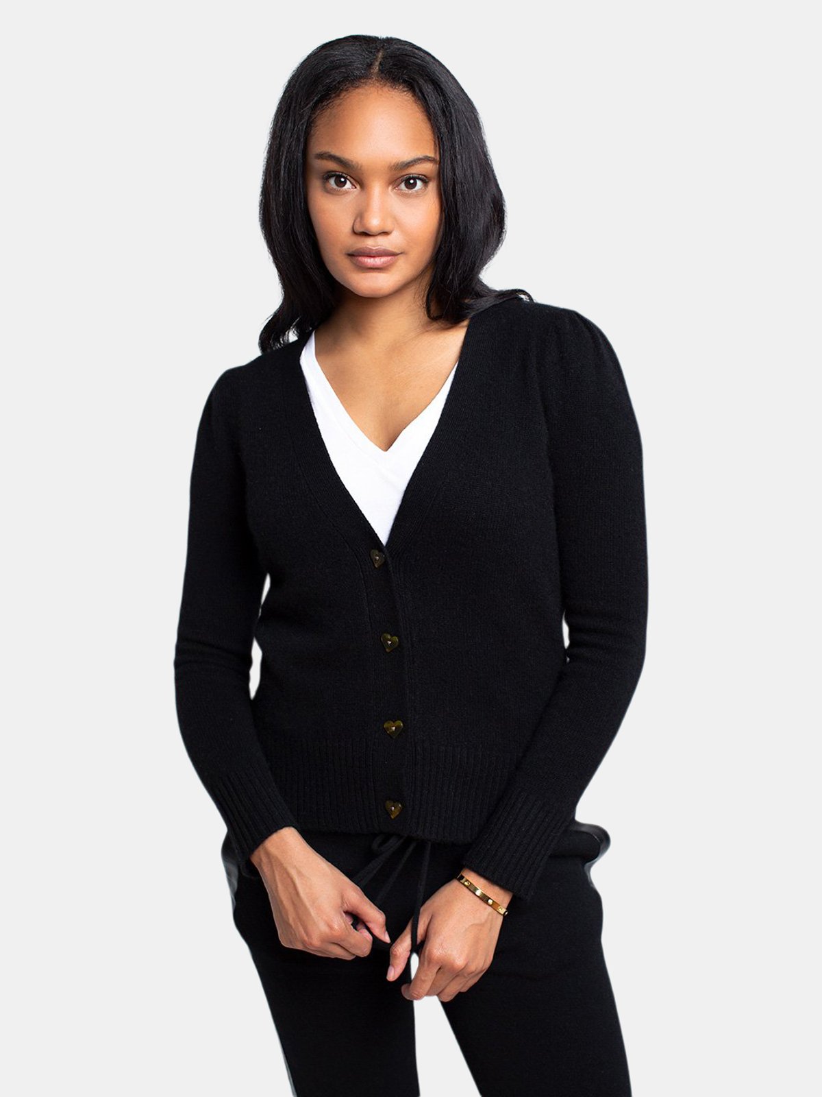 Quinn Black Grace Cashmere Cardigan