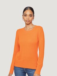 Khloe Cashmere Crewneck Sweater - Kumquat