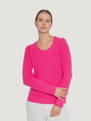 Knit Cashmere Sweater - Hot Pink