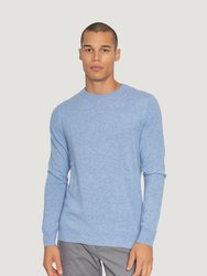 Liam Cashmere Crewneck Sweater - Light Blue