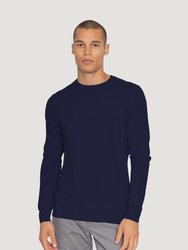 Liam Cashmere Crewneck Sweater - Navy