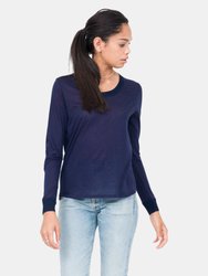 Lucille Knit Jersey With Cashmere Elbow Pads - Navy