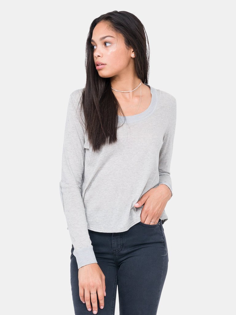 Lucille Knit Jersey With Cashmere Elbow Pads - Grey