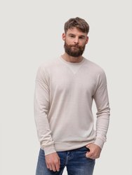 Men Cashmere & Linen Classic Crew Neck Sweatshirt