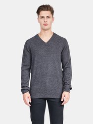 Oliver Cashmere V-Neck Sweater - Coal Mouline