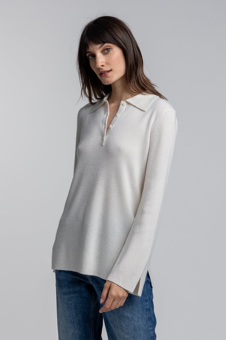 Polo Tunic Cashmere Sweater