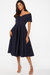 Bardot Skater Midi Dress - Blue