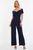 Bardot Wrap Belt Jumpsuit - Blue