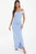 Bardot Wrap Slit Maxi Dress - Blue