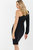 Black One Shoulder Buckle Detail Mini Dress