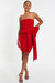 Bow Detail Bodycon Dress - Red