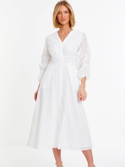 Quiz Broderie Button Down Midi Dress product