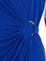 Buckle Detail Midi Dress