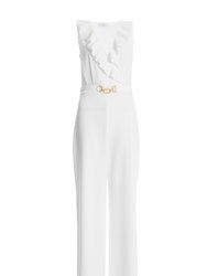 Buckle Frill Detail Palazzo Jumpsuit
