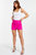 Button Detail Tailored Shorts - Pink