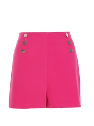Button Detail Tailored Shorts
