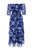 Chiffon Floral Bardot Tiered Midi Dress