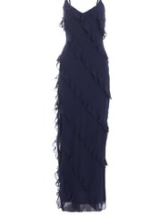 Chiffon Ruffle Maxi Dress