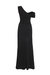 Chiffon & Scuba Crepe Cowl Neck Maxi Dress