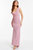 Chiffon & Scuba Crepe Cowl Neck Maxi Dress