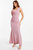 Chiffon & Scuba Crepe Cowl Neck Maxi Dress