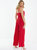 Cowl Neck Palazzo Jumpsuit - Red