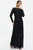 Embellished Twist Detail Evening Dress - Black