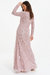 Embellished Twist Detail Evening Dress