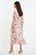 Floral Chiffon Jacquard Button Detail Dress