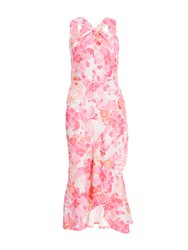 Floral Halter Midi Dress