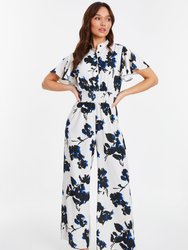 Floral Print Jumpsuit - White