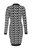 Geometric Button Neckline Sweater Dress