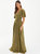 Glitter Lurex Angel Sleeve Evening Dress