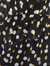 Gold & White Polka Dot Chiffon Frill Detail Midi Dress