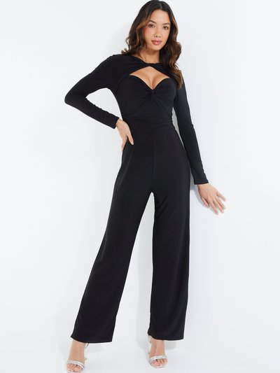 Quiz Ity Jumpsuit With Keyhole Neck And Long Sleeves product