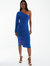 Ity Midi Dress With One Shoulder Detail - Blue