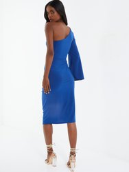 Ity Midi Dress With One Shoulder Detail